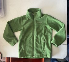 Columbia Kids Benton Springs Full Zip Green Fleece Jacket Size XS 6