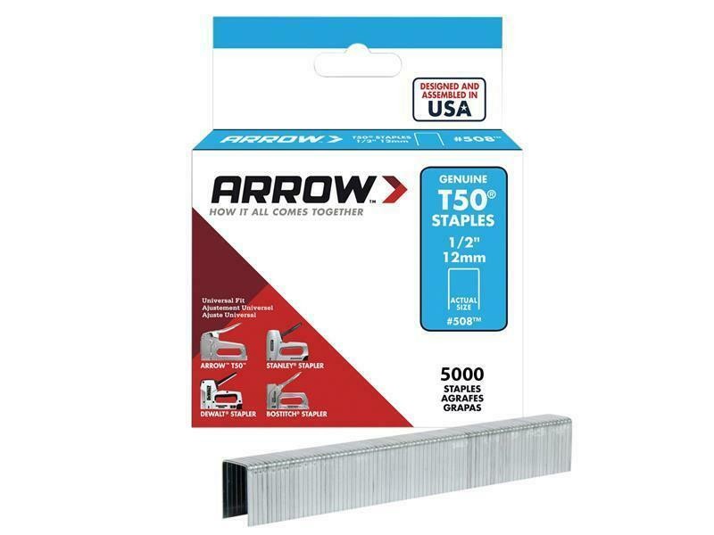 ARROW T50 Staples 12Mm (1/2In) Bulk Pack 5000 ARRT5012IP