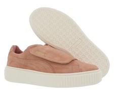 Puma Suede Platform Strap Casual Womens's Shoes Size 7, Color: Brown/Marshmallow