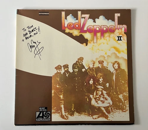 Led Zeppelin II album Signed Jimmy Page vinyl LP
