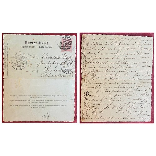 1897 Abbazia Österreich nach Gießen Deutschland Klassik siehe Fotos