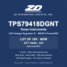 Texas Instruments TPS79418DGNT LDO Voltage Regulator IC New Lot of 180