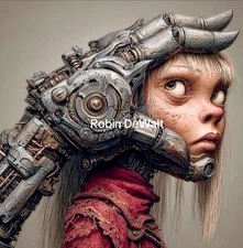 Original Canvas Wall Art by Robin 12x12 inches The Future Is Here