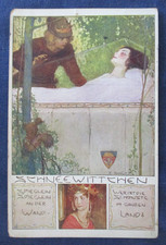 1912 Germany Snow White Fairy Tale Artist Signed Art Postcard Used to US