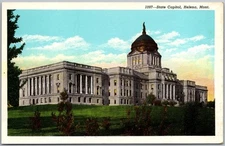 Vintage Linen Postcard Classical Dome Architecture Helena, MT 1940s