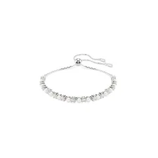 Swarovski Matrix Bracelet Crystal Pearl, Round Cut White, Rhodium Plated 5689633