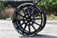 VMS Racing Black Hawk Polished Drag Rims Wheels 15x8 4X114.3 +20 ET #VWBH001