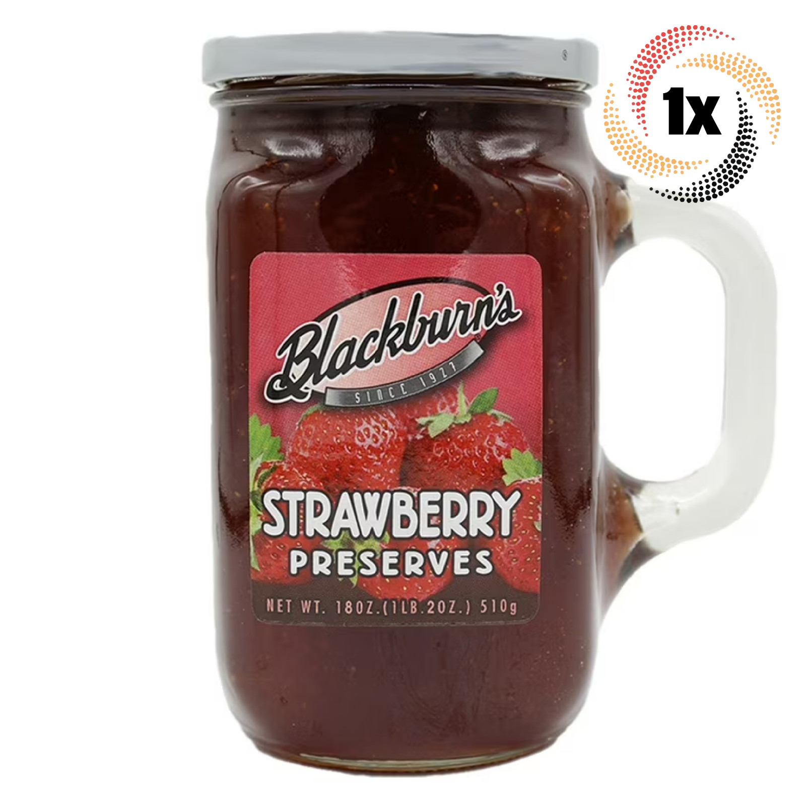1x Кружка Клубничного варенья Blackburns С обезжиренными кружками | 18 унций | Легко намазывается
