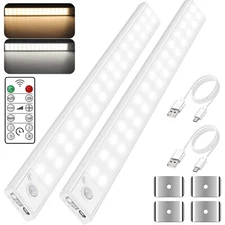Rechargeable Under Cabinet Light, 11.8“ Motion Sensor Cordless Magnetic Closet