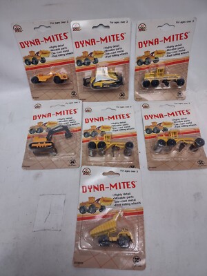Lot Of 7 Zee Toys Zylmex Dyna-Mites Construction Vehicles NOS