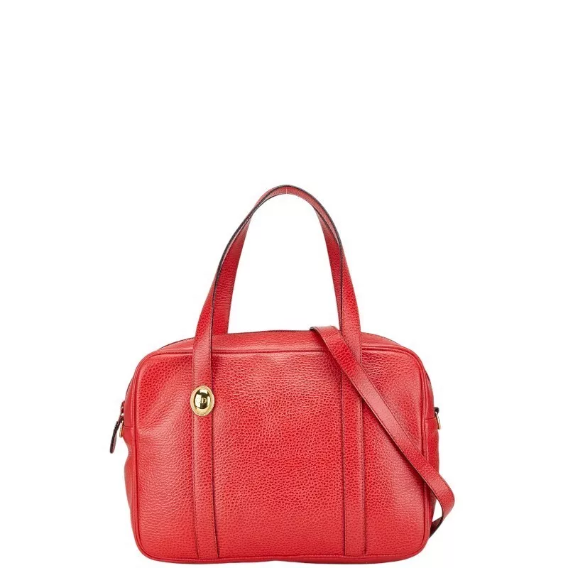 Sac à main bandoulière Dior 2 voies cuir rouge bon état rouge