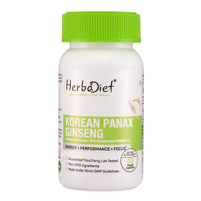 Red Korean Panax Ginseng Extract Capsules 8000 mg eq. STRONG 80% Ginsenosides
