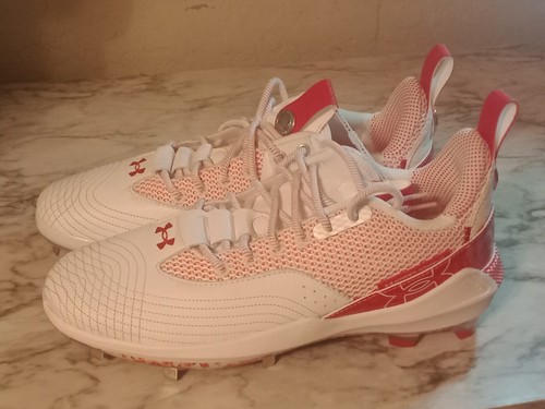Under Armour UA Harper 7 Low ST Metal Baseball Cleats Red/White Men's size 13 - Picture 8 of 11