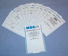 collector: lot de 14 etiquettes de prix velo course mbk