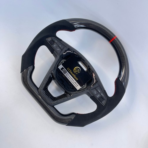 For Seat Leon Mk3 FR Cupra Ibiza Ateca 2014-2020 Carbon Alcantara Steering Wheel - Picture 2 of 9