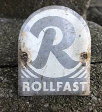 Vintage Rollfast Bicycle Aluminum Head Badge