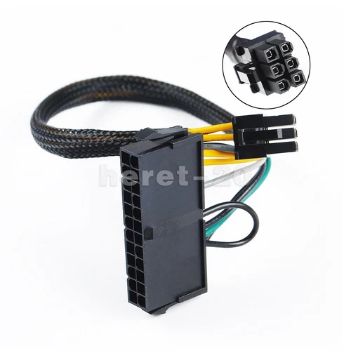 24Pin to 6 Pin ATX Power Cable Adapter For DELL Optiplex 3050 3060 3080 7050