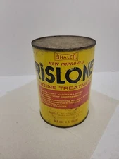 Shaler Rislone Engine Treatment 1 Quart Metal Empty Oil Can