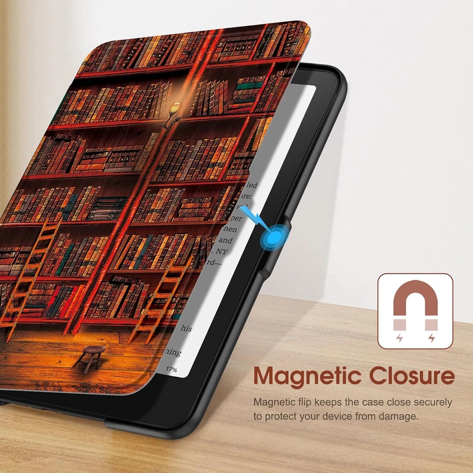 Funda para 7" Totalmente Nueva Kindle Paperwhite (12th 2024) Ligera Cuero PU Cubierta Foto 4 de 4