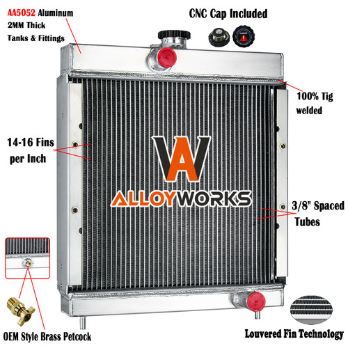 2 Row Radiator For Gehl HL4400 HL4500 HL4600 SL4510 SL4610 SL4615 SL4625 055041