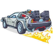 Back to the future sticker delorean skate cell laptop bumper vinyl decal