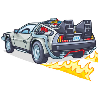 Back to the future sticker delorean skate cell laptop bumper vinyl decal