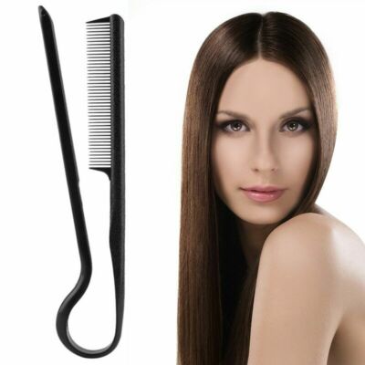 V Form Kamm Haarglätter Haar Styling DIY Salon Friseurwerkzeug -Schwarz