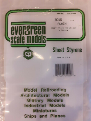 Faller 509010 Evergreen 9010 Plain/ weiss 3 x 0,25 mm Sheet Steyrene NEU OVP