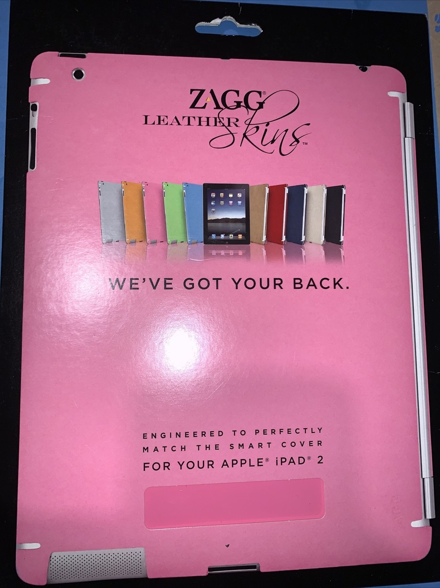 3 ZAGG LEATHER skin for iPad 2- Grey, Pink, & Blue Standard