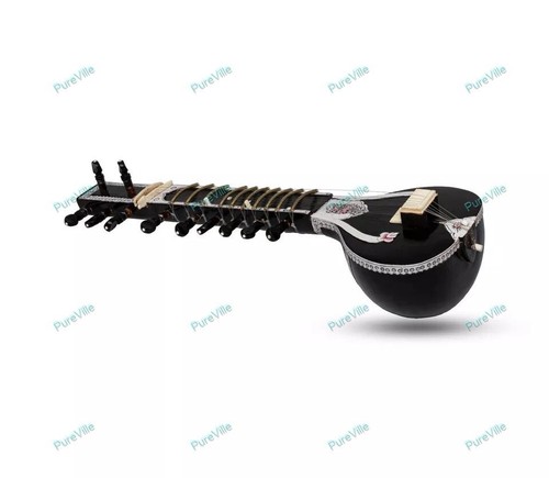 Designer Non Playable Miniature Tune Wooden Sitar Artistic Indian Musical - Picture 4 of 9
