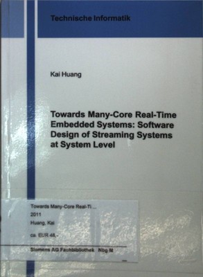 Towards Many-Core Real-Time Embedded Systems: Software Design of Streaming Syste