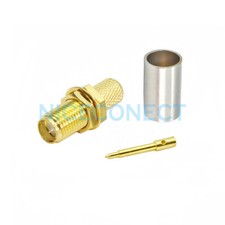 20x RP SMA Jack Female Male Pin RF Connector Crimp for LMR240 RG59 RG8X 50 Ohm