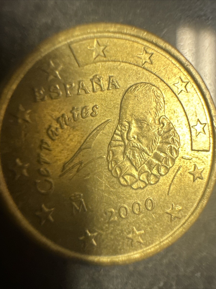 ERROR EYE 2000 Early 10 Euro Cent minted in Spain Cervantes