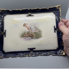 Rosenthal St. Cloud 1800s Germany Flow Blue Porcelain China Vanity Tray10?