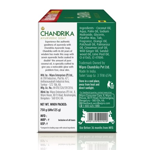 Chandrika Ayurvedische Seifen Baderiegel strahlende strahlende Haut je 125g 6... - Bild 5 von 5