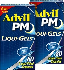 Advil PM Liqui-Gels Pain Reliever and Nighttime Sleep Aid, Pain Medicine with Ib