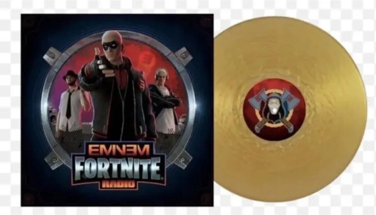 Eminem x Fortnite Radio Spotify Fans Gold Vinyl LP Number 7822 Brand New Sealed