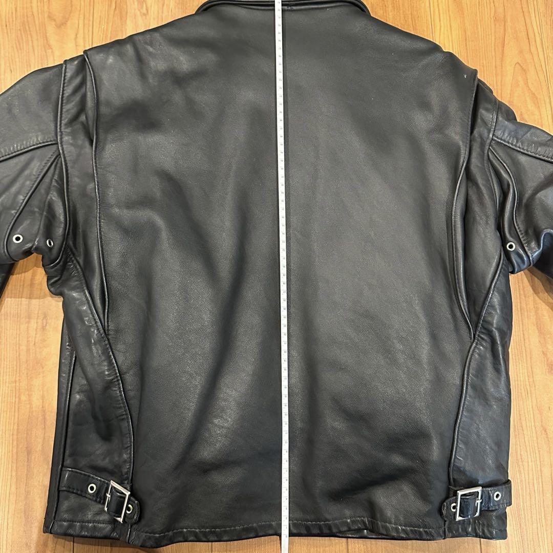 Schott 643 Leather Riders Jacket Black with Collar Size 44 Schott 643 Leather Riders Jacket Black with Collar Size 44