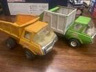 1970’s Tonka Litter Bug Garbage & Dump Truck Pressed Steel 9” & 10” Vintage