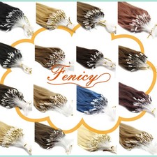 Micro Ring Loop Human Hair Extensions Micro Beads Link Remy Hair for Women 100s