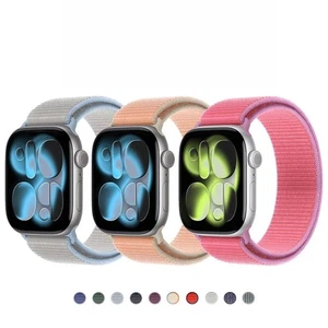 Bande de boucles sport Nylon pour Apple Watch 11 10 9 8 7 6 5 4 SE 3 40/44/41/45/42/46mm