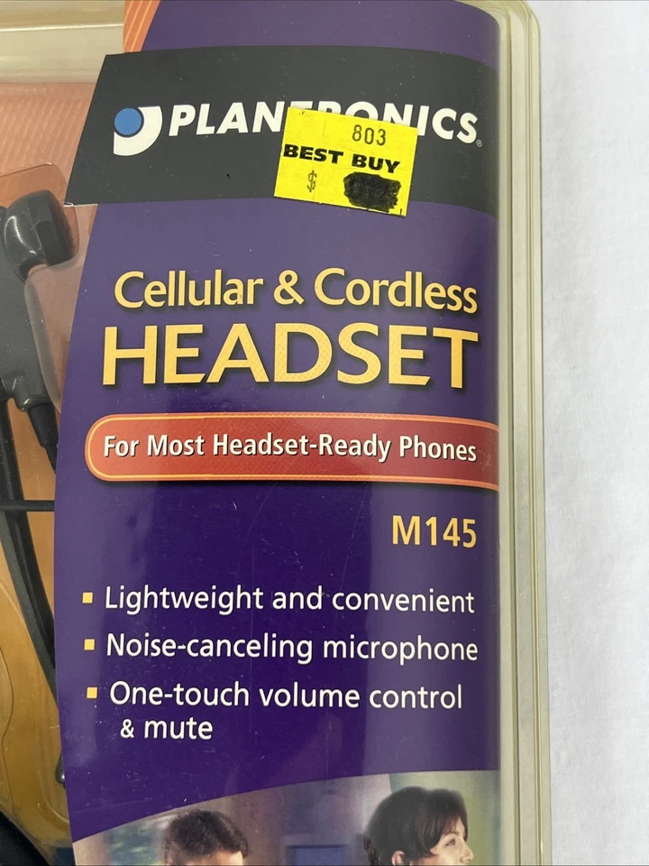 PLANTRONICS M145 In-Ear Cellular Headset with Easy Volume and Mute Control NIP - Image 2 of 4