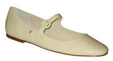 NEW Larroude BLAIR Ballet Flat IVORY Patent Leather HandmadeIn Brazil 6.5 MP 315
