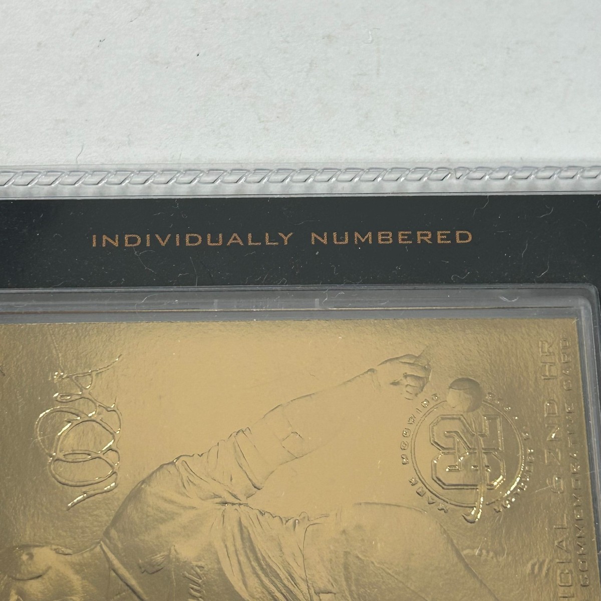 Mark McGwire - Official 62nd HR 23kt Gold Commemorative Baseball