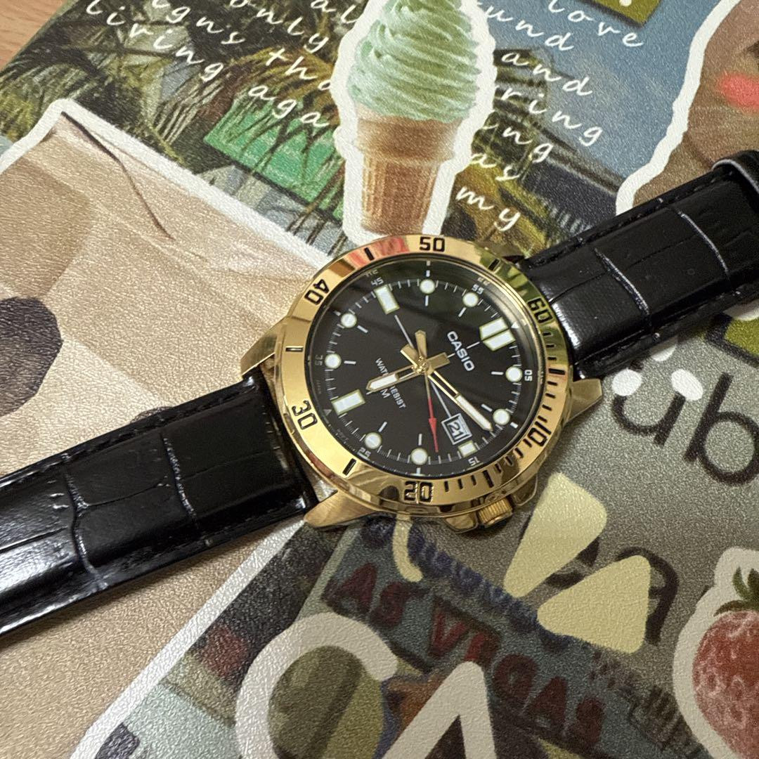 Stylish Casio Black Gold Hand-Wound Timepiece for Modern Seekers