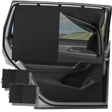 2Pack Car Side Window Curtain Sun Shade,Car Window Shade,Double Layer Black-2PC
