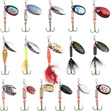 Angelköder Spinner Blinker Set 16 Stück Ang...