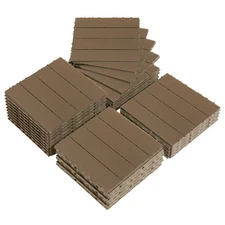 27 Pack Outdoor Interlocking Deck Tiles 11.4in Waterproof Outdoor Patio Flooring