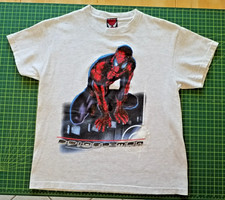 Vintage 2002 Spider-man T Shirt Youth Medium Gray Columbia Pictures Movie Promo