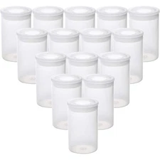 35mm Empty Film Canisters with Caps Transparent Plastic Storage Case 15 Pack